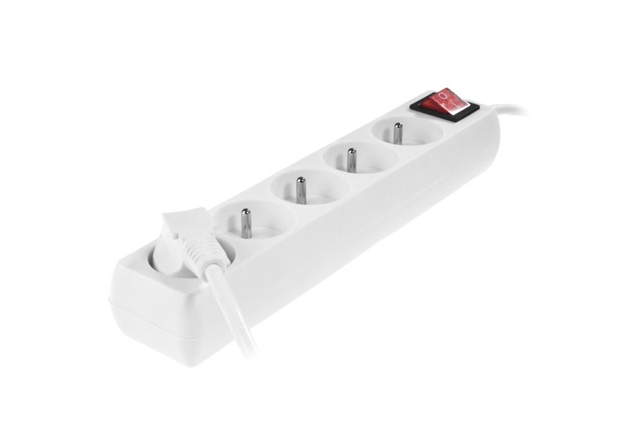 Zdjęcie: Przedłużacz stały z pięciokrotnym gniazdem wtyczkowym PS-570WS/1,5 Eco biały PLASTROL