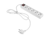 Zdjęcie: Przedłużacz stały z pięciokrotnym gniazdem wtyczkowym PS-570WS/1,5 Eco biały PLASTROL