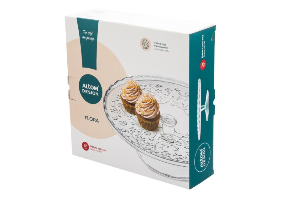 Zdjęcie: Patera szklana Flora na stopce średnica 28 cm ALTOM DESIGN