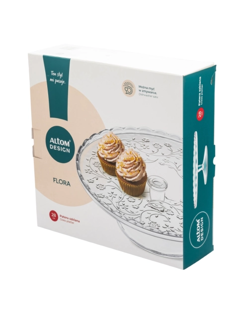 Zdjęcie: Patera szklana Flora na stopce średnica 28 cm ALTOM DESIGN