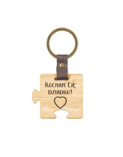 Zdjęcie: Brelok drewniany z grawerem 3,5x4 dzień dziadka ALTOMDESIGN