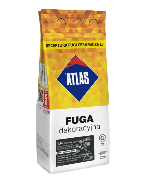 Zdjęcie: Fuga dekoracyjna 304 czarny diament, alubag 2 kg ATLAS