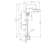 Zdjęcie: Deszczownia Elea biały / chrom INVENA