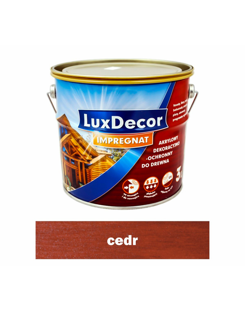 Zdjęcie: Impregnat do drewna 3 L cedr LUXDECOR