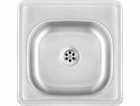 Zlewozmywak Techno satyna 1K B/O 380x380x150, 2" + osprzęt DEANTE