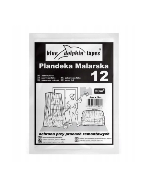 Zdjęcie: Plandeka malarska 4x5 m BLUE DOLPHIN