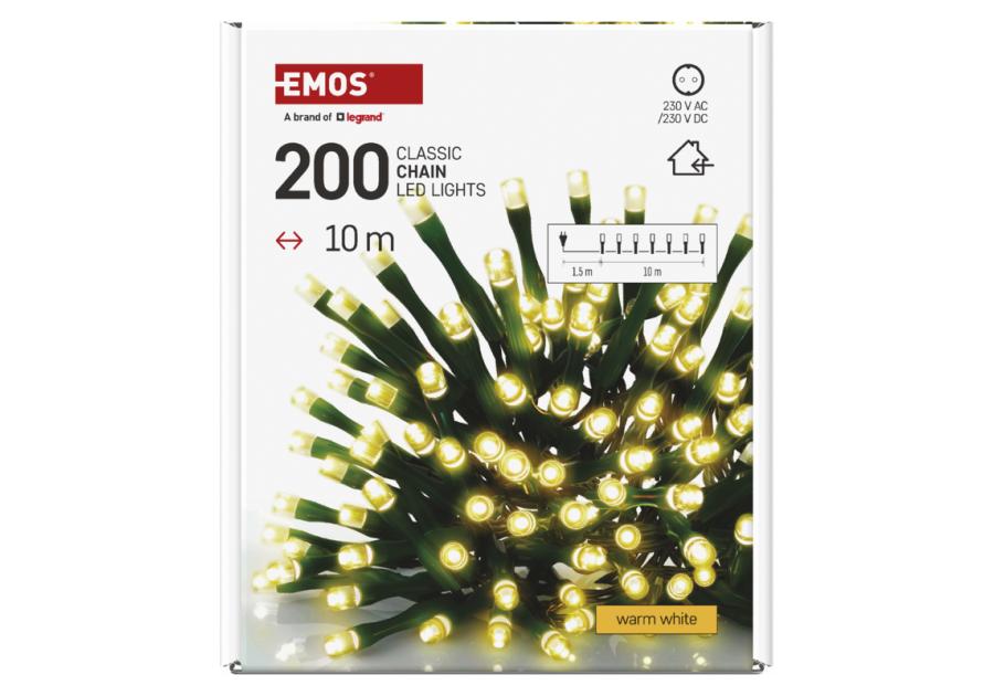 Zdjęcie: Lampki choinkowe 200 LED 10 m IP20 WW EMOS