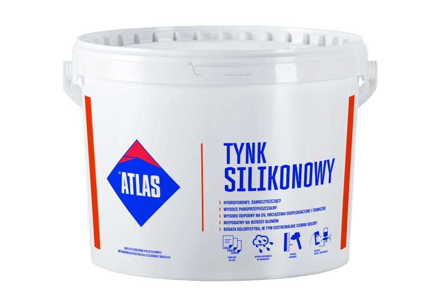 Zdjęcie: Baza tynku silikonowego SAH Premium N 150 szara 25 kg ATLAS