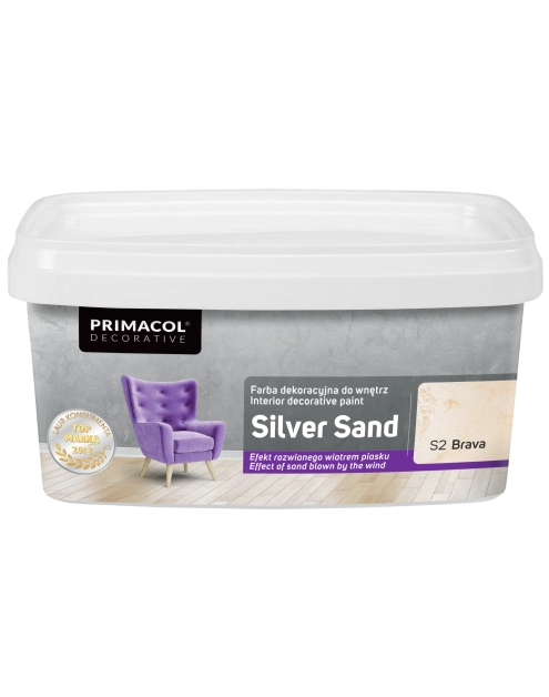 Zdjęcie: Farba dekoracyjna Silver sand 1 L Brava S2 PRIMACOL DECORATIVE