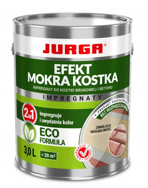 Zdjęcie: Impregnat do kostki brukowej i betonu Efekt Mokra Kostka 3 L JURGA