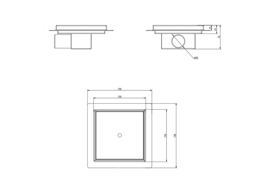 Zdjęcie: Odpływ liniowy Even 200x200 HYDROLAND