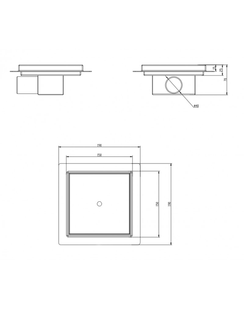 Zdjęcie: Odpływ liniowy Even 200x200 HYDROLAND