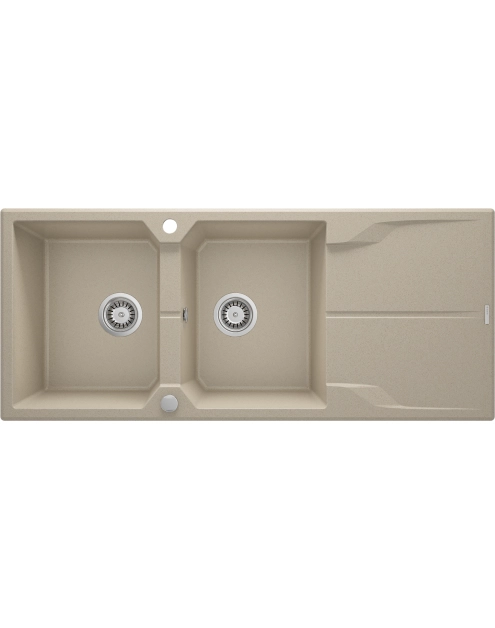 Zdjęcie: Zlewozmywak Andante piaskowy granit 2K Z/O 1160x500x224, 3,5", space saver DEANTE