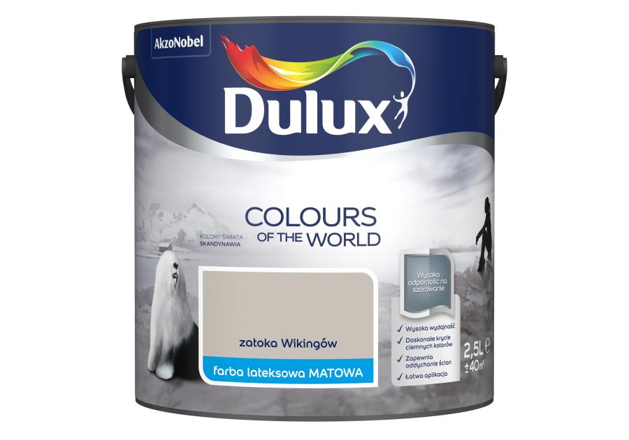 Zdjęcie: Farba do wnętrz Kolory Świata 2,5 L zatoka wikingów DULUX