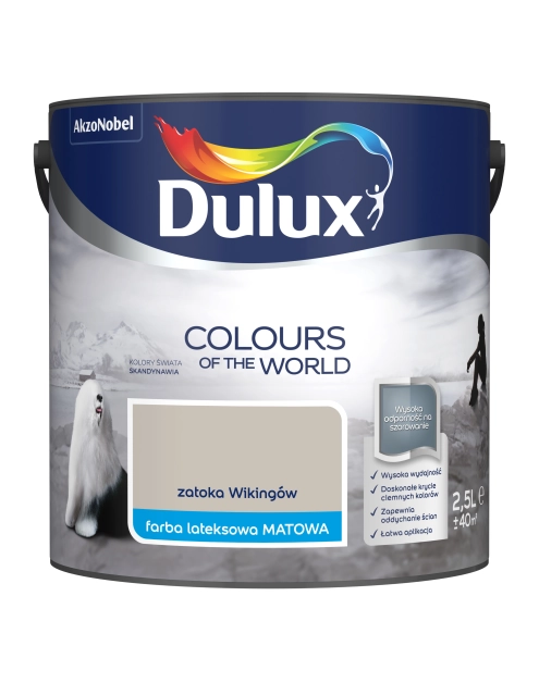 Zdjęcie: Farba do wnętrz Kolory Świata 2,5 L zatoka wikingów DULUX