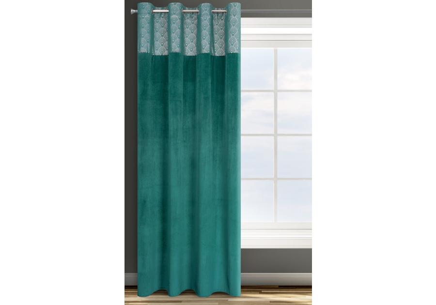 Zdjęcie: Zasłona gotowa D91 Agnes 140x250 cm turkusowy EUROFIRANY