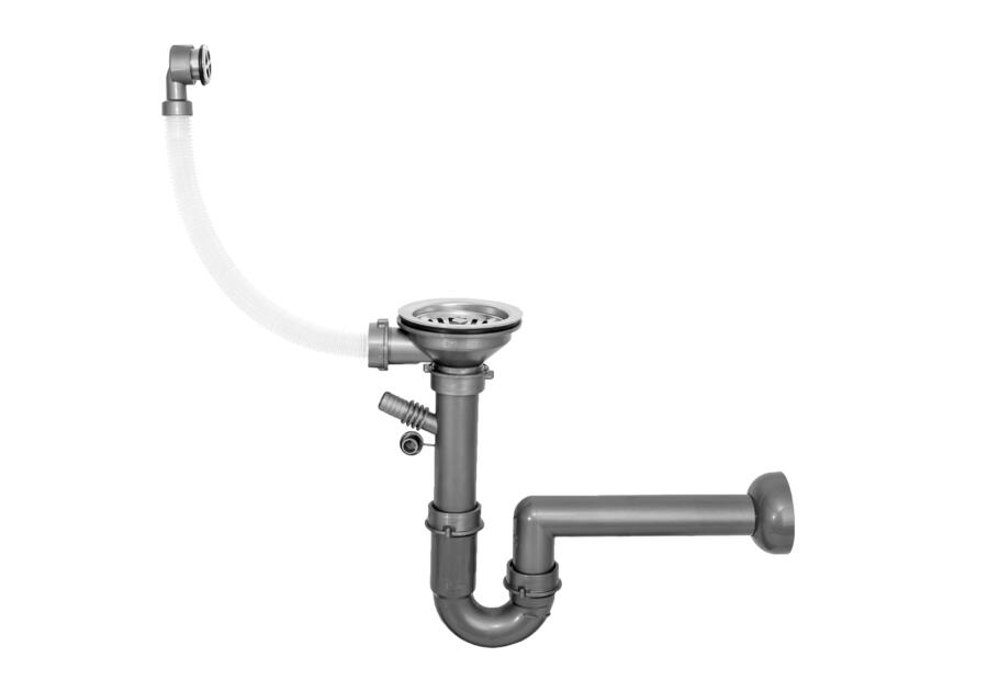 Zdjęcie: Osprzęt odpływowo-przelewowy do zlewozmywaków granitowych wpuszczanych 1-komorowy MILÓ