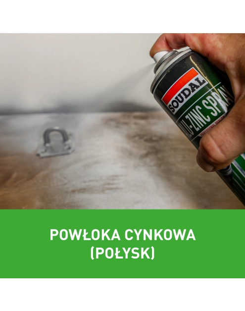 Zdjęcie: Powłoka cynkowa - połysk Alu-Zinc Spray 400 ml SOUDAL