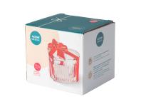 Zdjęcie: Puzderko szklane serce ze złotą kokardą 9x12 cm Altom Design