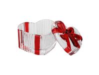 Zdjęcie: Puzderko szklane serce ze złotą kokardą 9x12 cm Altom Design