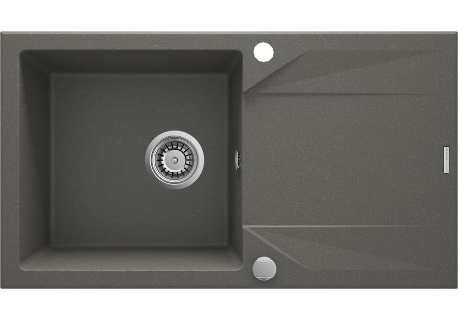 Zdjęcie: Zlewozmywak Evora antracyt metalik granit 1K Z/O 780x440x193, space saver DEANTE