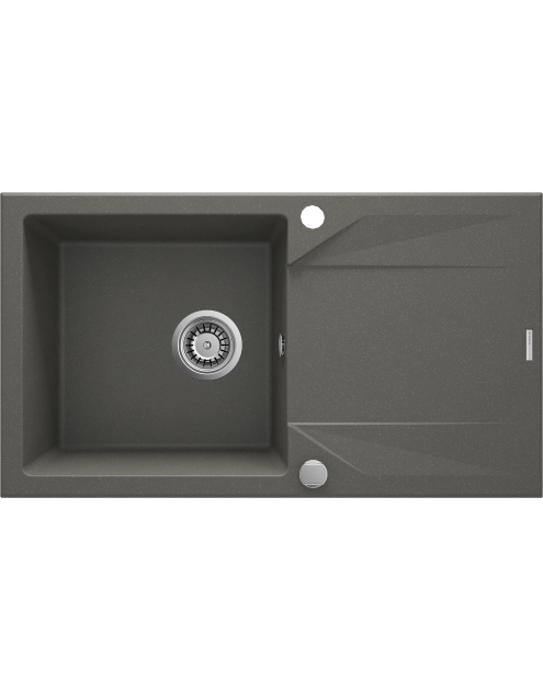Zdjęcie: Zlewozmywak Evora antracyt metalik granit 1K Z/O 780x440x193, space saver DEANTE