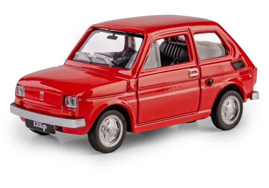 Zdjęcie: Model metalowy Prl Fiat 126P czerwony DAFFI