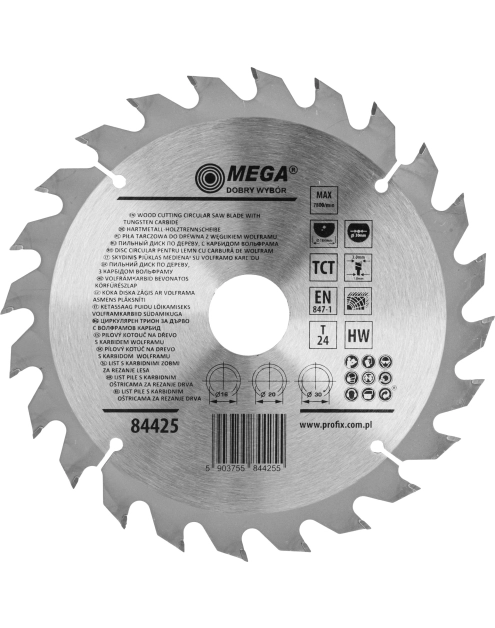 Zdjęcie: Piła tarczowa do drewna 184 24T 30/20/16 mm MEGA