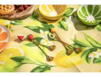 Zdjęcie: Komplet 2 łyżeczek w odcieniu złota z ozdobną końcówką truskawka ALTOM DESIGN