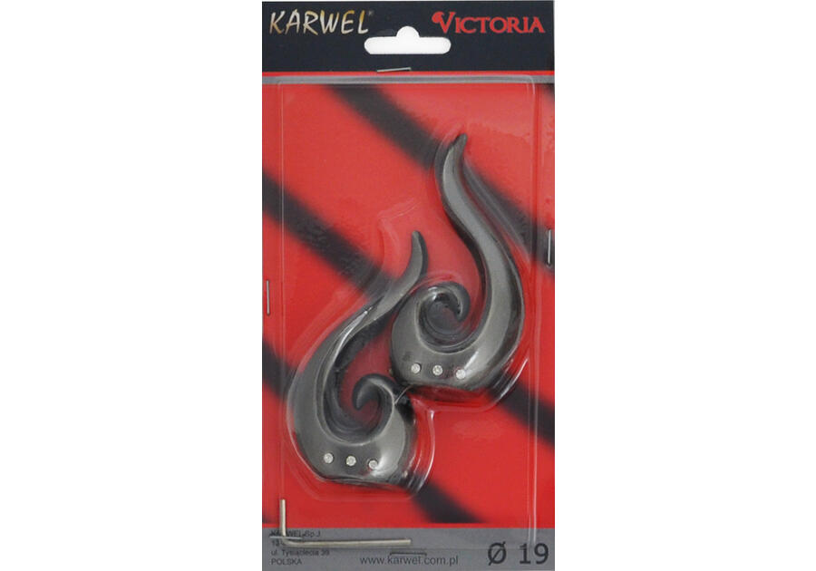 Zdjęcie: Końcówka karnisza Victoria fi 19 mm 2 szt fuego bronze KARWEL