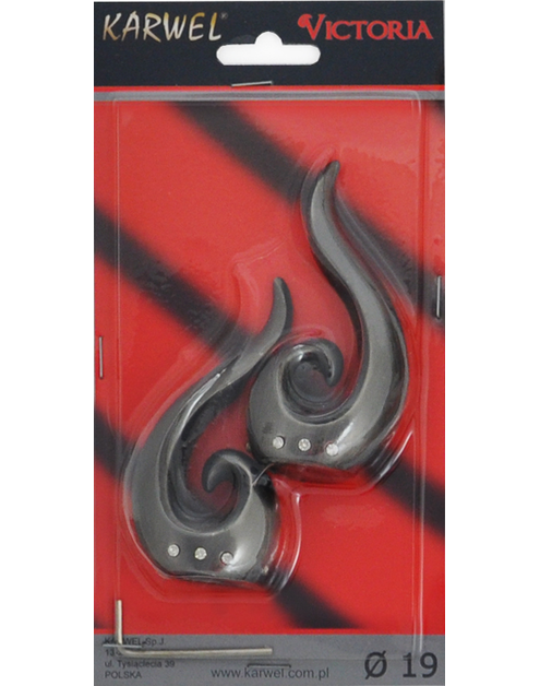 Zdjęcie: Końcówka karnisza Victoria fi 19 mm 2 szt fuego bronze KARWEL