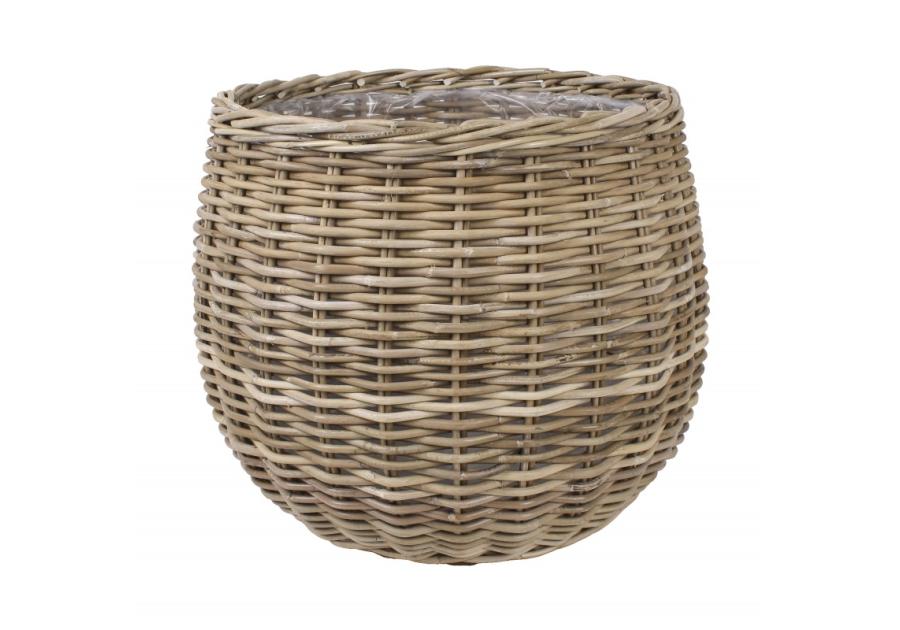 Zdjęcie: Kosz z rattanu z folią okrągły 55x55x45 cm TIN TOURS