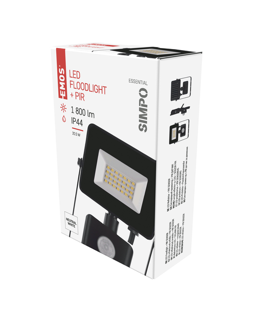 Zdjęcie: Naświetlacz LED Simpo 20,5 W PIR EMOS