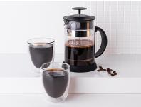 Zdjęcie: Zestaw Andrea zaparzacz 800 ml + 2 szklanki termiczne 300 ml ALTOM DESIGN