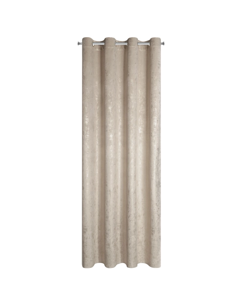 Zdjęcie: Zasłona Astrid 140x250 cm beżowo-szara na przelotkach EUROFIRANY