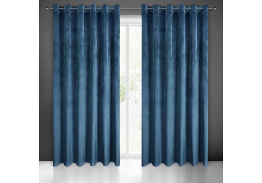 Zdjęcie: Zasłona gotowa Melanie 215x250 cm granatowy EUROFIRANY