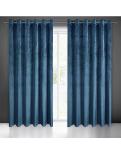 Zdjęcie: Zasłona gotowa Melanie 215x250 cm granatowy EUROFIRANY