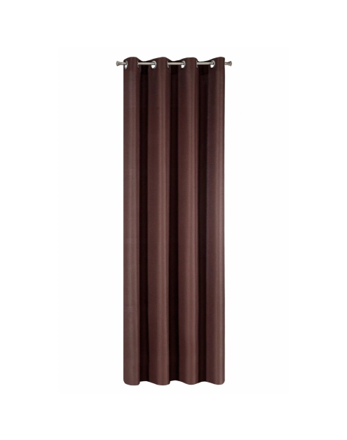 Zdjęcie: Zasłona Bali 140x250 cm brązowa na przelotkach EUROFIRANY