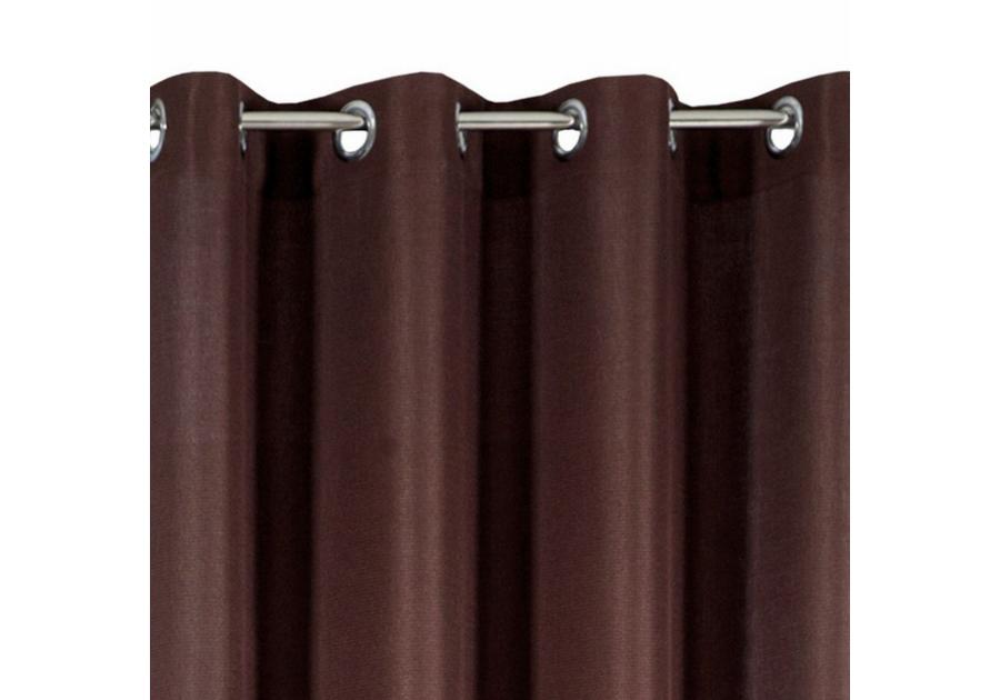 Zdjęcie: Zasłona Bali 140x250 cm brązowa na przelotkach EUROFIRANY