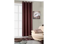 Zdjęcie: Zasłona Bali 140x250 cm brązowa na przelotkach EUROFIRANY