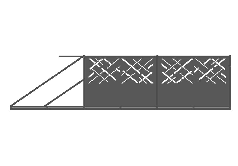 Zdjęcie: Brama przesuwna Ana 4,00 m, 1,50 m, stal ocynk+RAL7016 struktura lewa POLBRAM