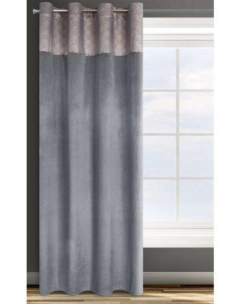 Zdjęcie: Zasłona gotowa D91 Agnes 140x250 cm grafitowy EUROFIRANY