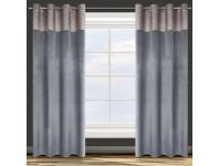 Zdjęcie: Zasłona gotowa D91 Agnes 140x250 cm grafitowy EUROFIRANY