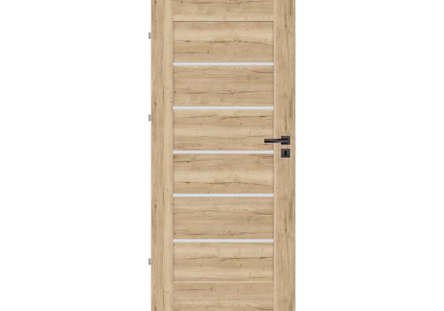Zdjęcie: Drzwi wewnętrzne Seres 90L dąb halifax, mleczna szyba, pokój NAWADOOR