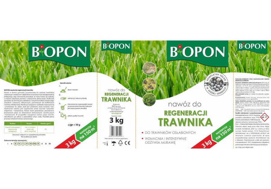Zdjęcie: Nawóz do regeneracji trawnika 3 kg BOPON