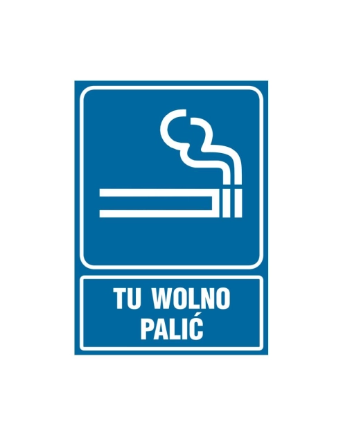 Zdjęcie: Oznaczenie "Tu wolno palic" 14,8x21 cm METRO