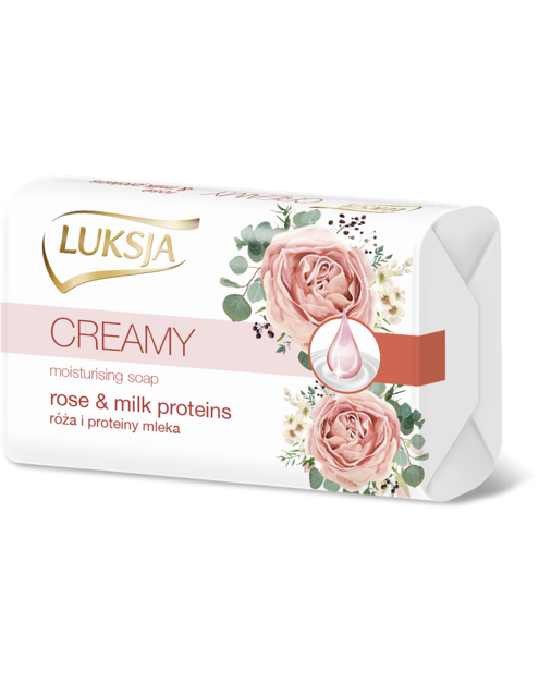 Zdjęcie: Mydło w kostce Creamy Rose&Milk prot 90 g LUKSJA