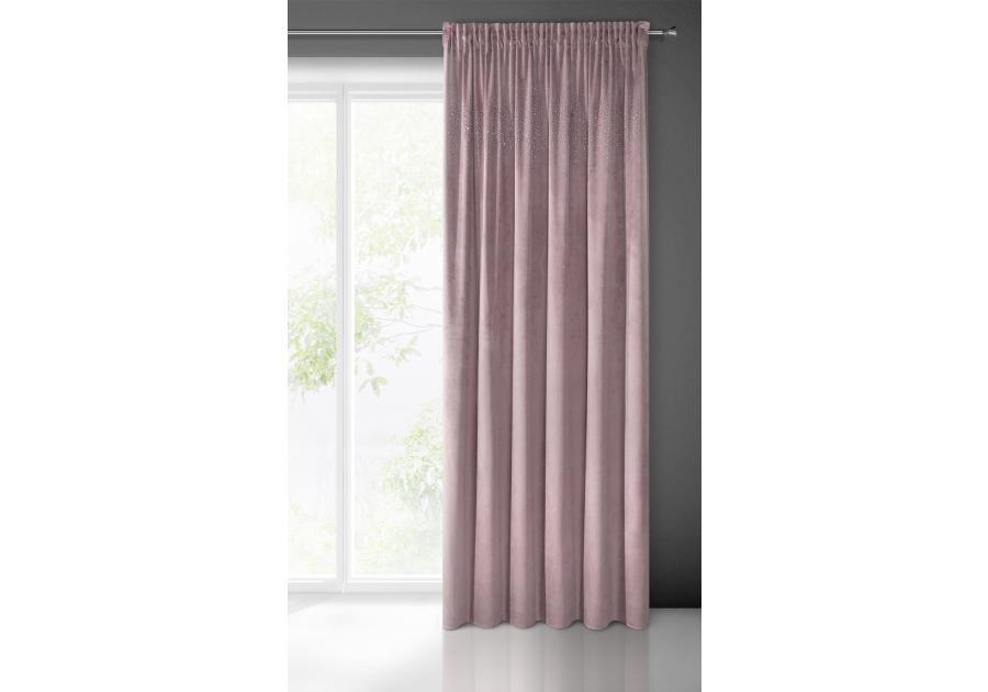 Zdjęcie: Zasłona gotowa Aurora na taśmie 140 x 270 cm pudrowy róż EUROFIRANY