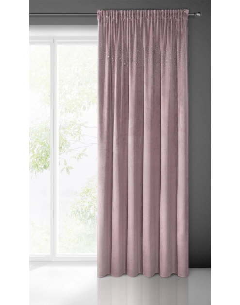 Zdjęcie: Zasłona gotowa Aurora na taśmie 140 x 270 cm pudrowy róż EUROFIRANY