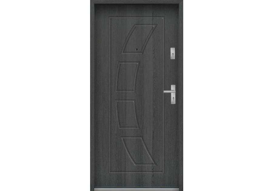 Zdjęcie: Drzwi wejściowe do mieszkań Bastion T-17 Grafit 80 cm lewe ODO KR CENTER